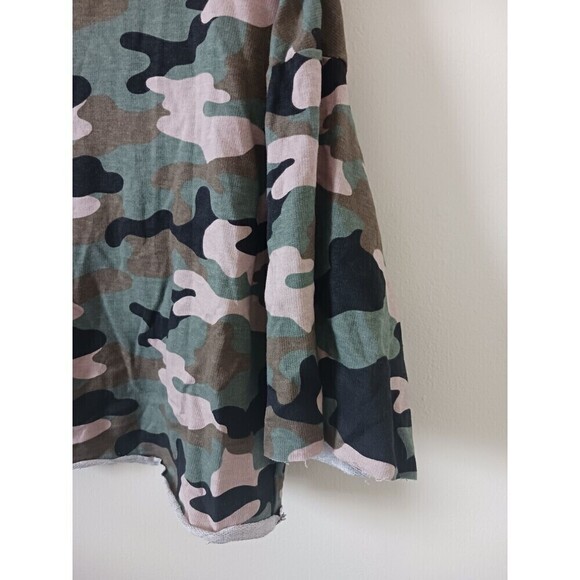 H&M Divided Rebel Girl Womens Short Sleeve Camo Green Crop Top Size M - Picture 5 of 8